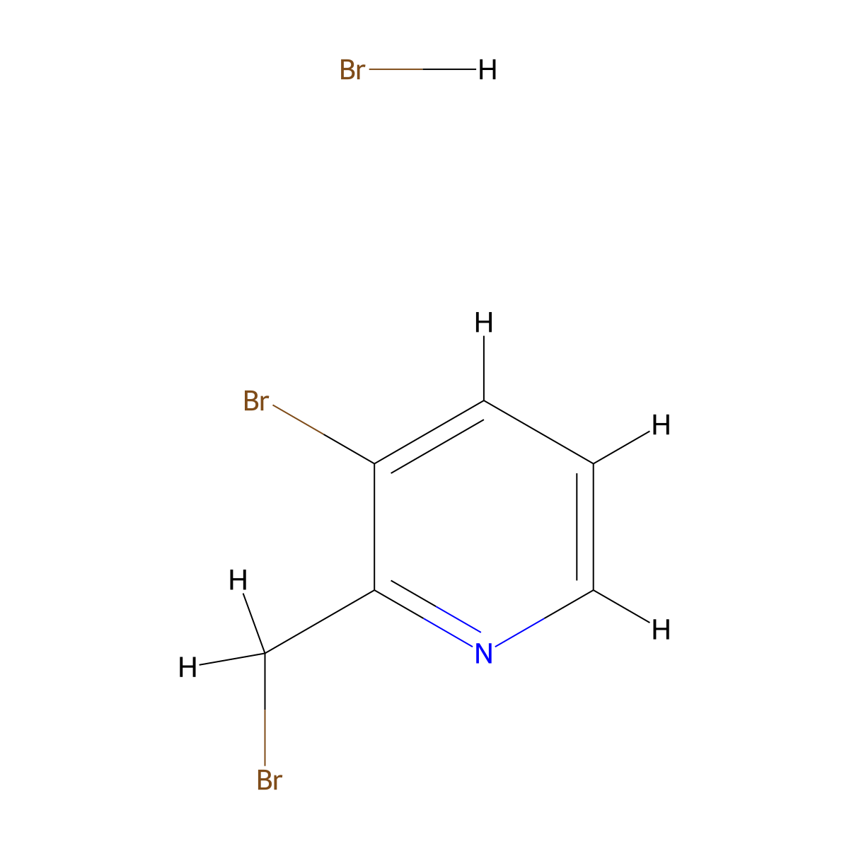 3-Bromo-2-(bromomethyl)pyridine hydrobromide molecular structure, CAS 63540-57-8