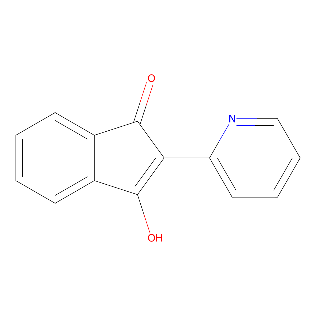 2-(1,2-Dihydropyridine-2-ylidene)-1,3-indandione molecular structure, CAS 63542-24-5