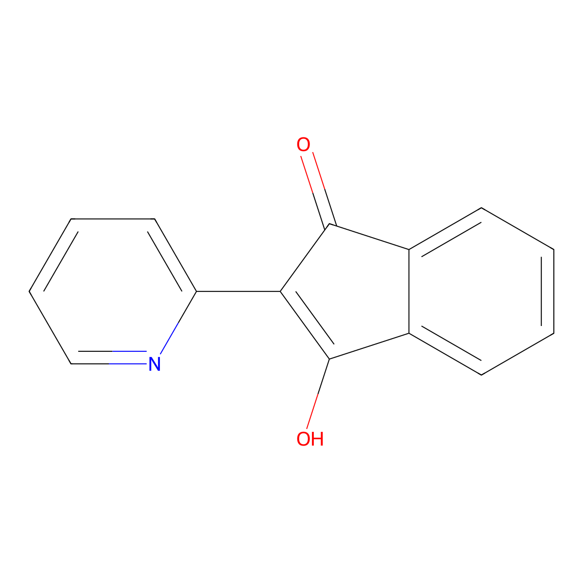 2-(1,2-Dihydropyridine-2-ylidene)-1,3-indandione molecular structure, CAS 63542-24-5