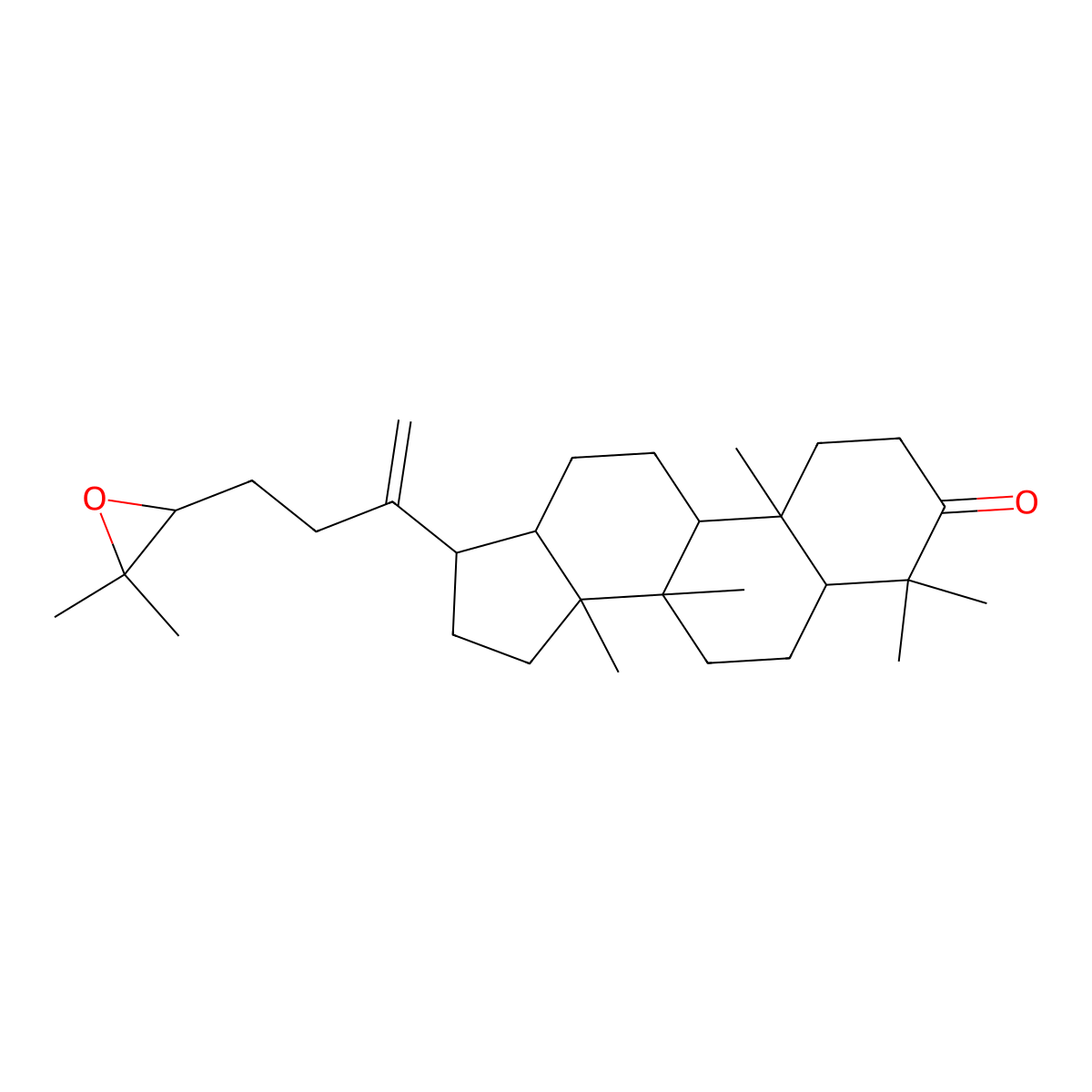 17-[4-(3,3-Dimethyloxiran-2-yl)but-1-en-2-yl]-4,4,8,10,14-pentamethyl-1,2,5,6,7,9,11,12,13,15,16,17-dodecahydrocyclopenta[a]phenanthren-3-one molecular structure, CAS 63543-52-2