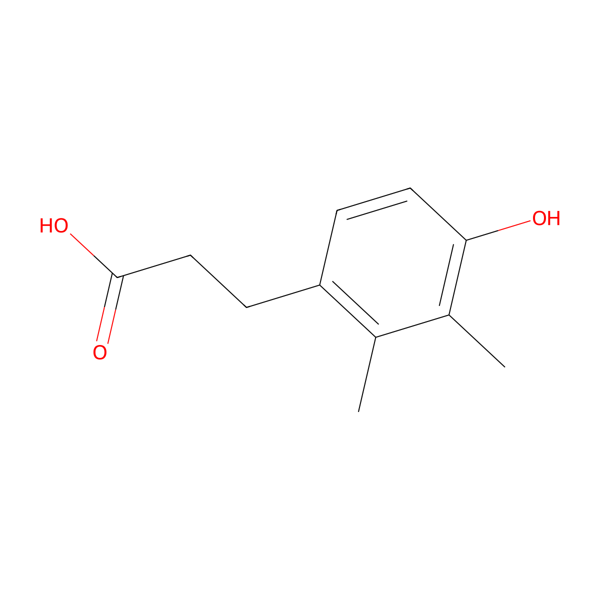 3-(4-Hydroxy-2,3-dimethylphenyl)propanoic acid molecular structure, CAS 63545-14-2
