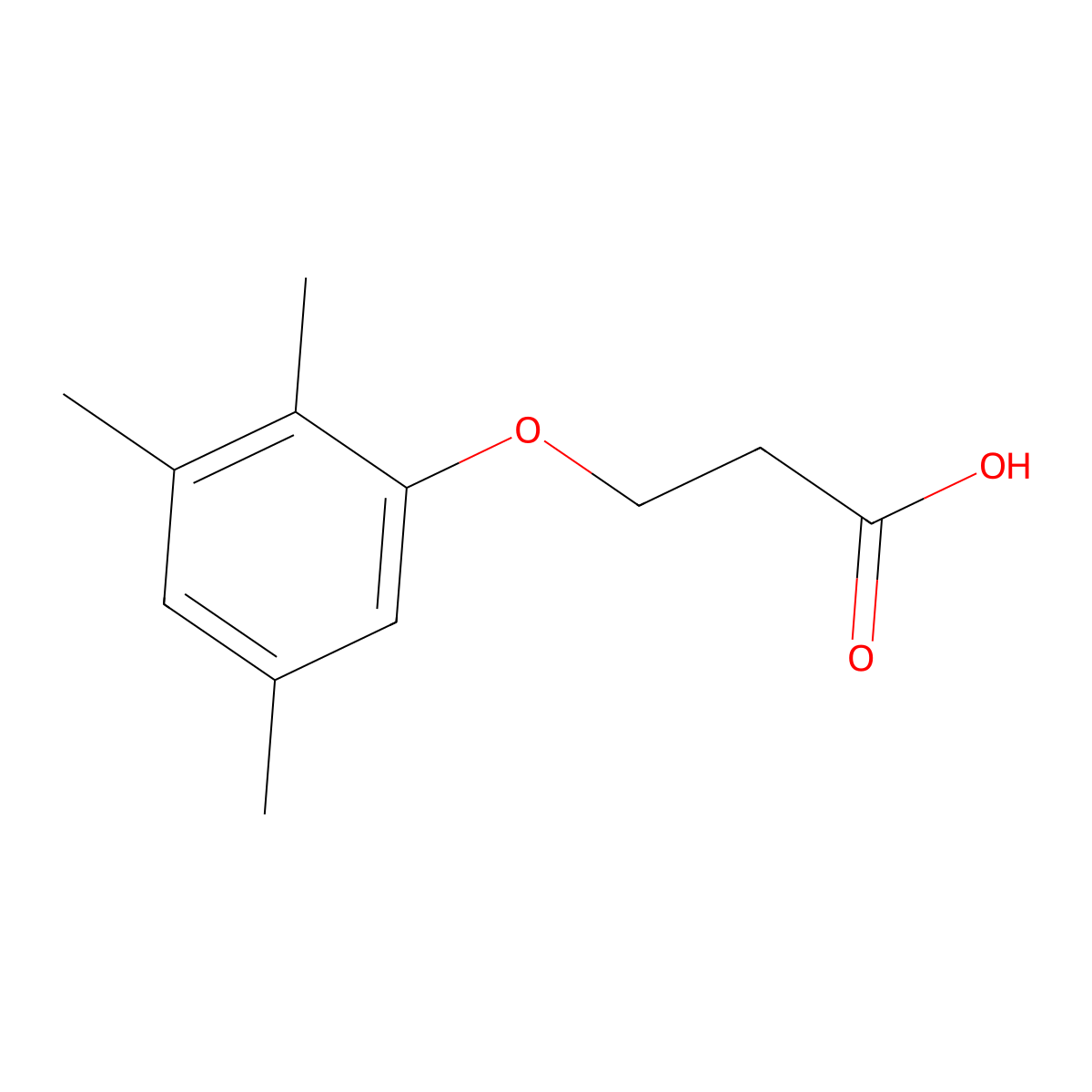 3-(2,3,5-Trimethylphenoxy)propanoic acid molecular structure, CAS 63545-27-7