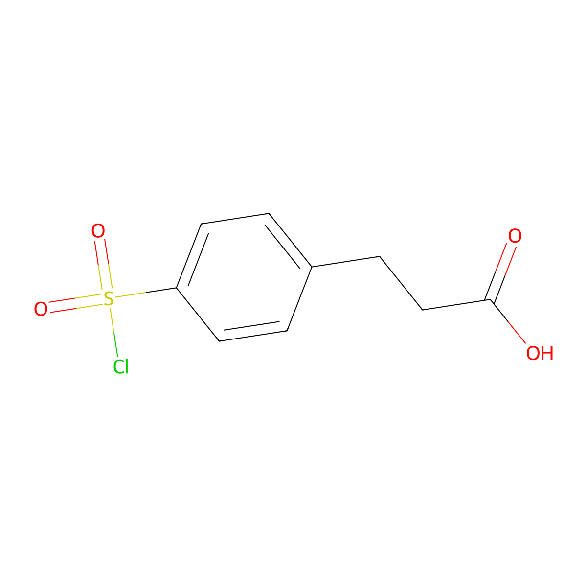 3-[4-(Chlorosulfonyl)phenyl]propanoic acid molecular structure, CAS 63545-54-0