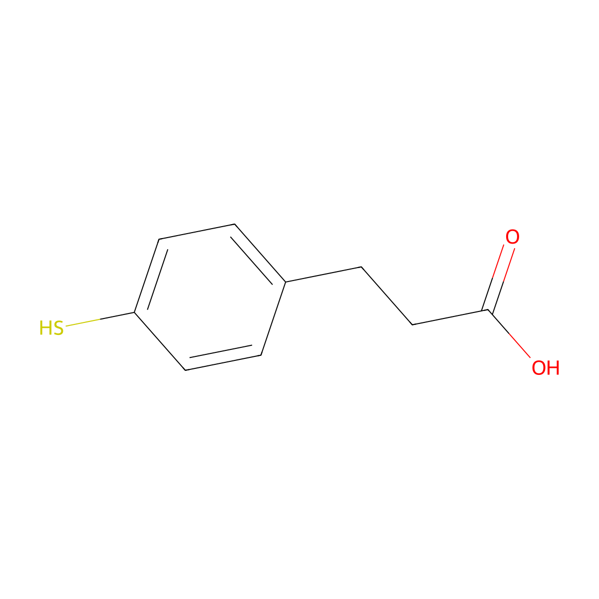 4-Mercaptohydrocinnamic Acid molecular structure, CAS 63545-55-1