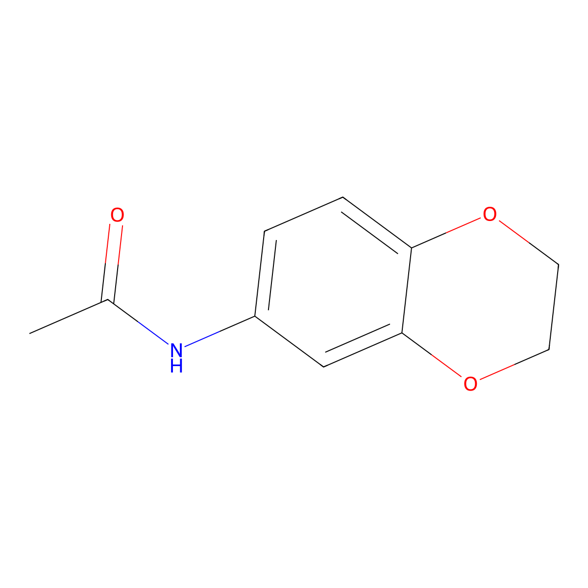 N-(2,3-Dihydro-1,4-benzodioxin-6-yl)acetamide molecular structure, CAS 63546-19-0