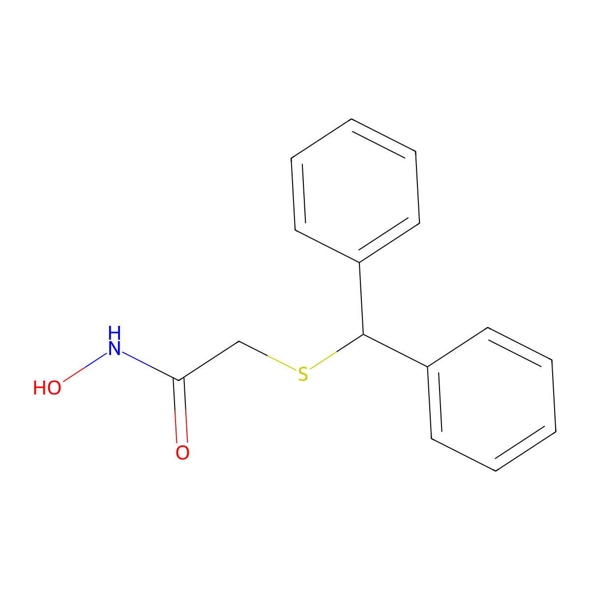 2-[(diphenylmethyl)sulfanyl]-N-hydroxyacetamide molecular structure, CAS 63547-44-4