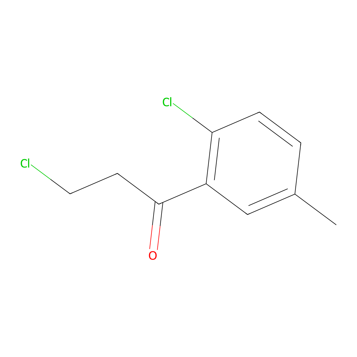 1-Propanone, 3-chloro-1-(2-chloro-5-methylphenyl)- molecular structure, CAS 63549-34-8