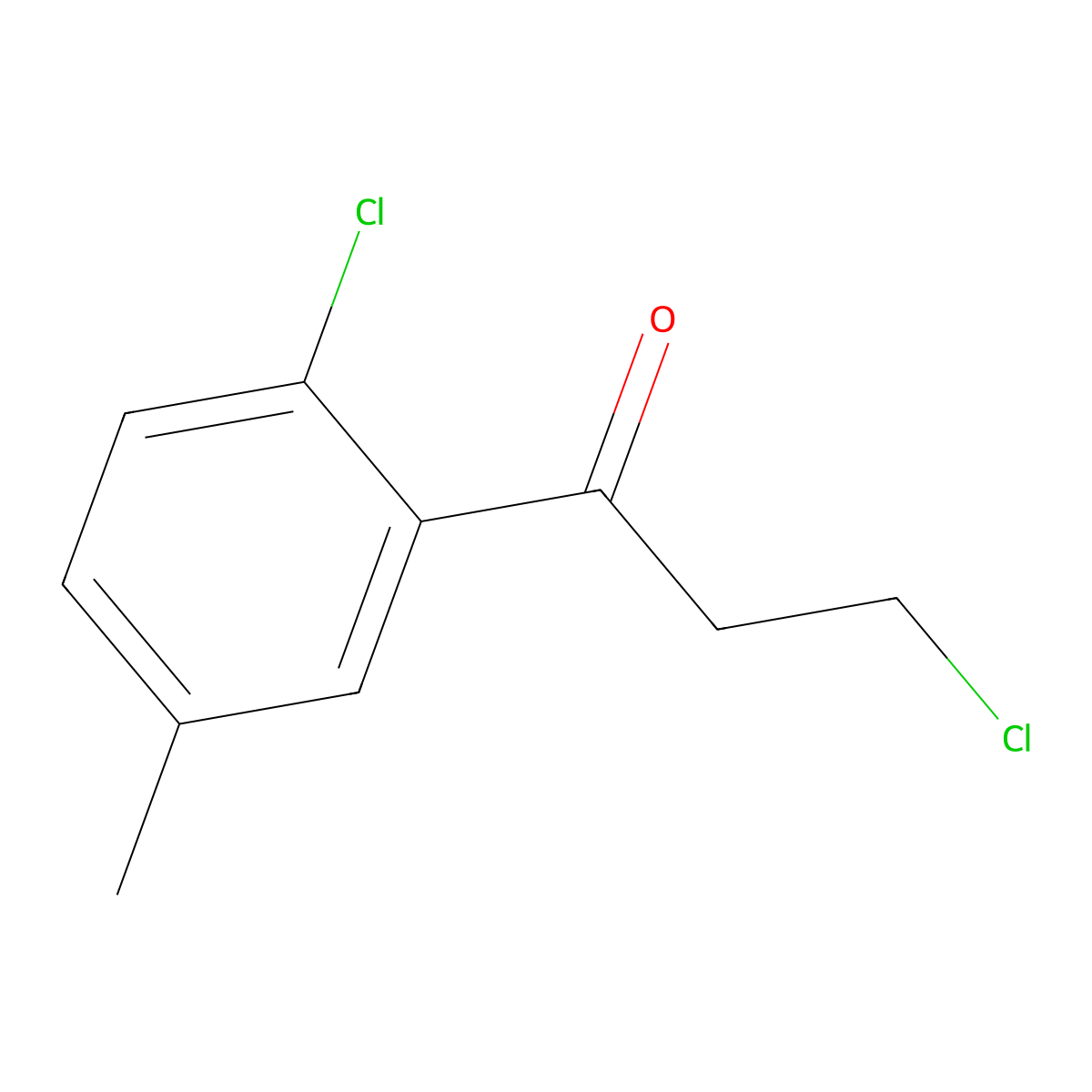 1-Propanone, 3-chloro-1-(2-chloro-5-methylphenyl)- molecular structure, CAS 63549-34-8