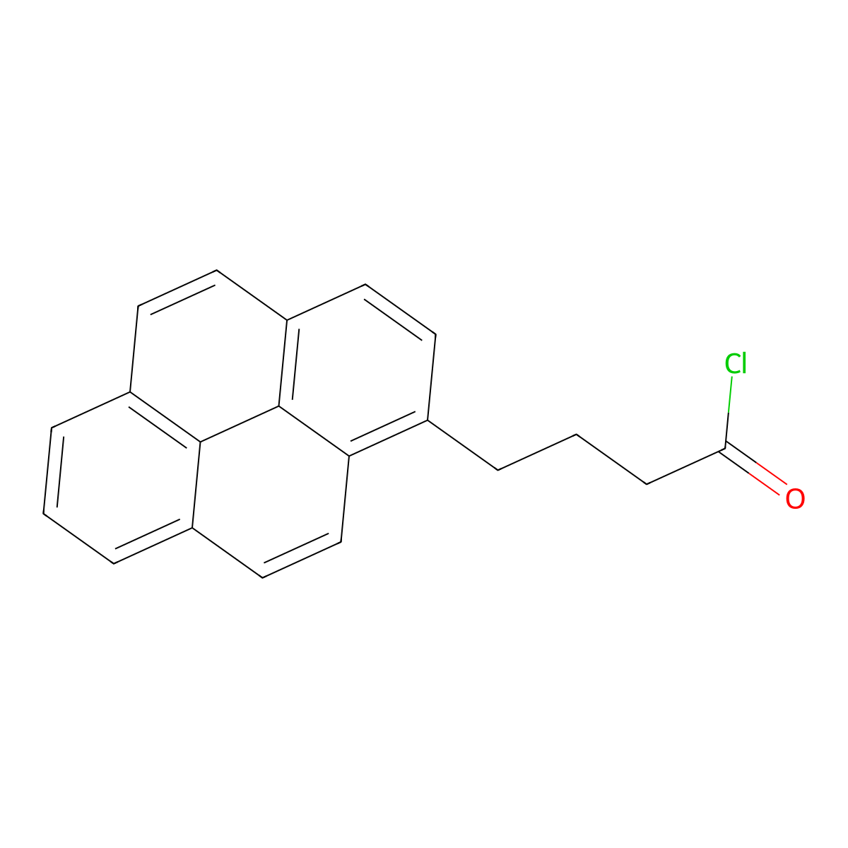 1-Pyrenebutyryl Chloride molecular structure, CAS 63549-37-1