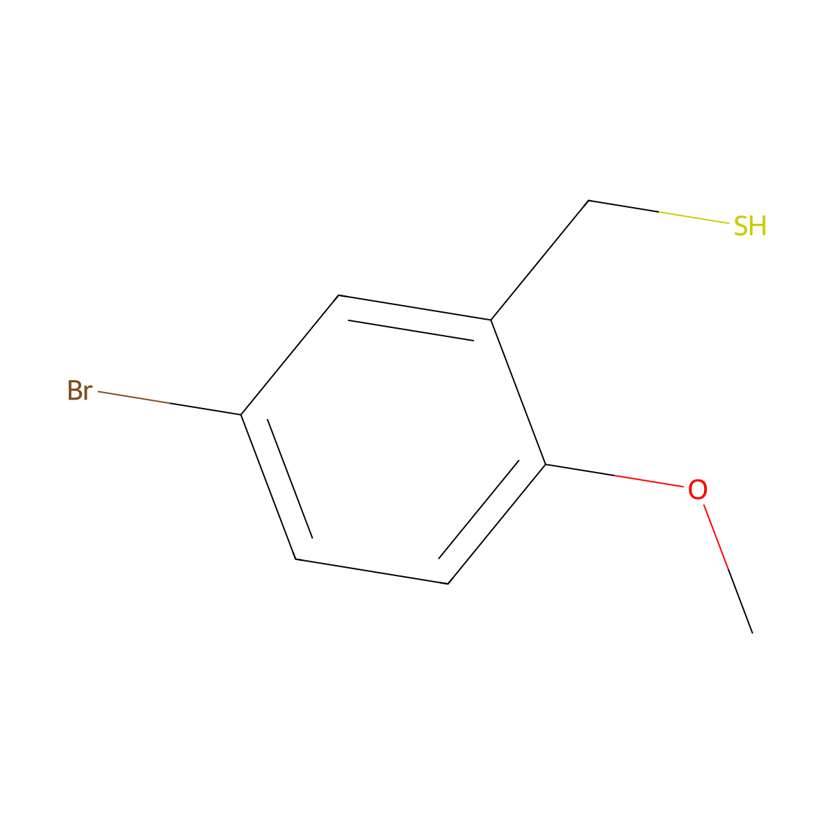 (5-Bromo-2-methoxyphenyl)methanethiol molecular structure, CAS 63550-24-3