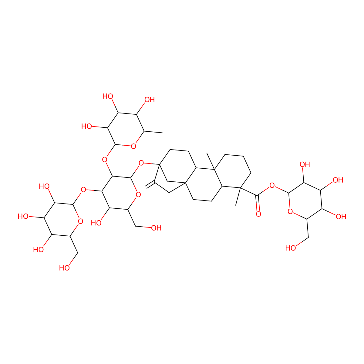 Rebaudioside C molecular structure, CAS 63550-99-2