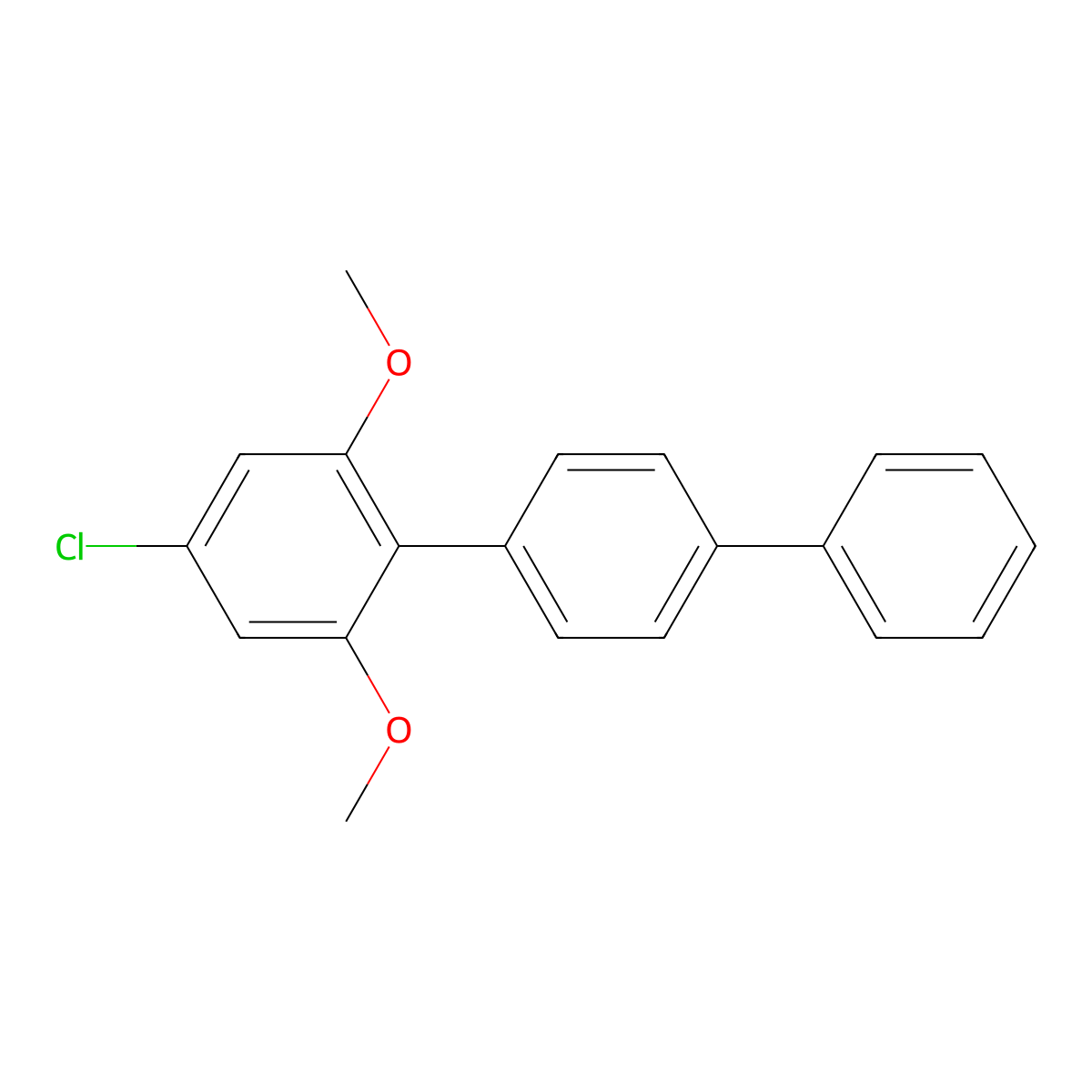 1,1':4',1''-Terphenyl, 4-chloro-2,6-dimethoxy- molecular structure, CAS 63553-29-7