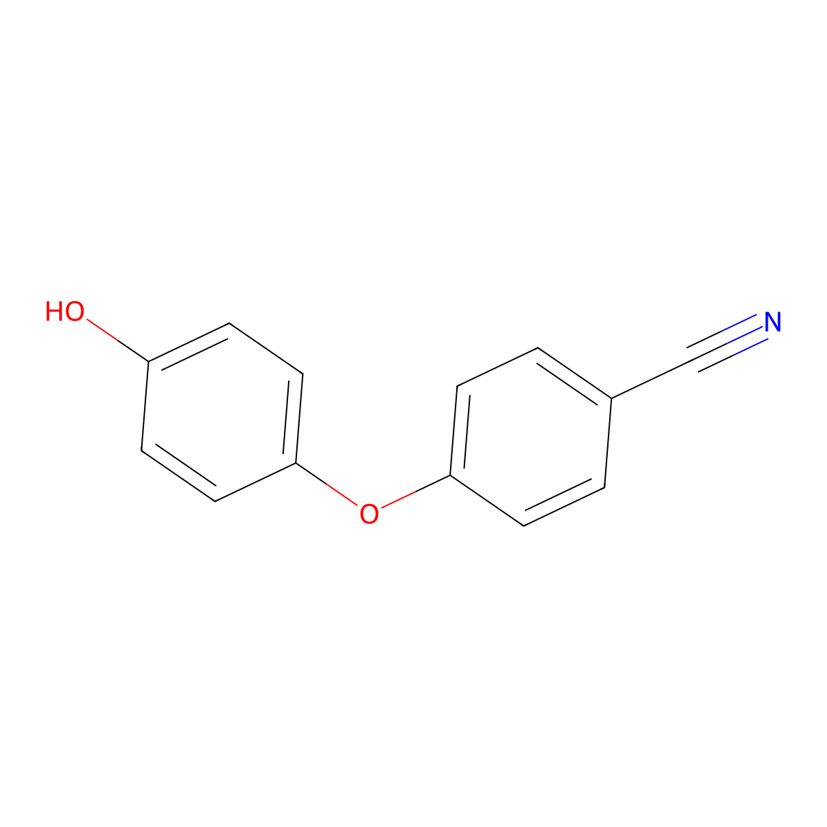 4-(4-Hydroxyphenoxy)benzonitrile molecular structure, CAS 63555-08-8