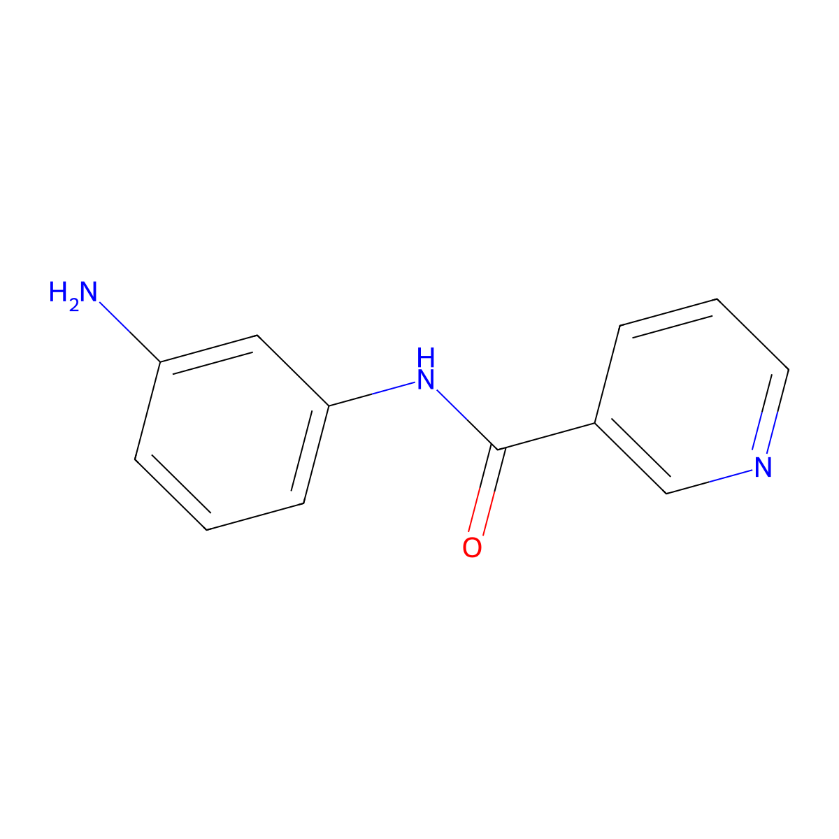 N-(3-aminophenyl)nicotinamide molecular structure, CAS 63556-12-7