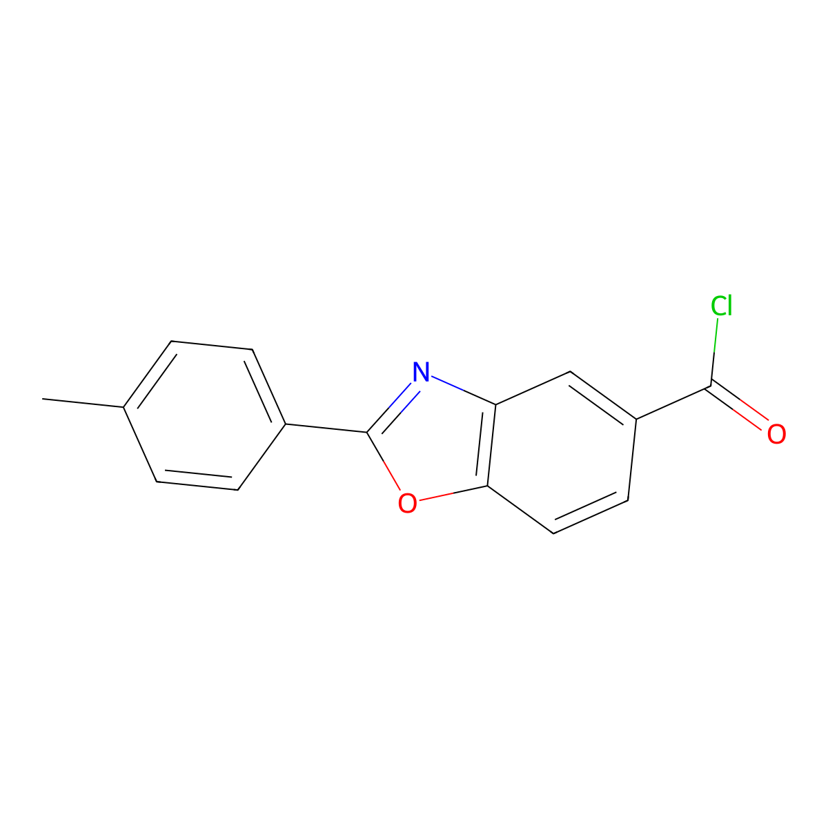 2-(4-Methylphenyl)-1,3-benzoxazole-5-carbonyl chloride molecular structure, CAS 63556-99-0