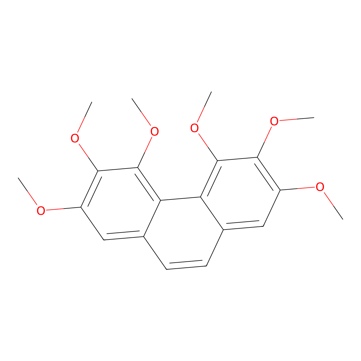 Phenanthrene, 2,3,4,5,6,7-hexamethoxy- molecular structure, CAS 63557-97-1