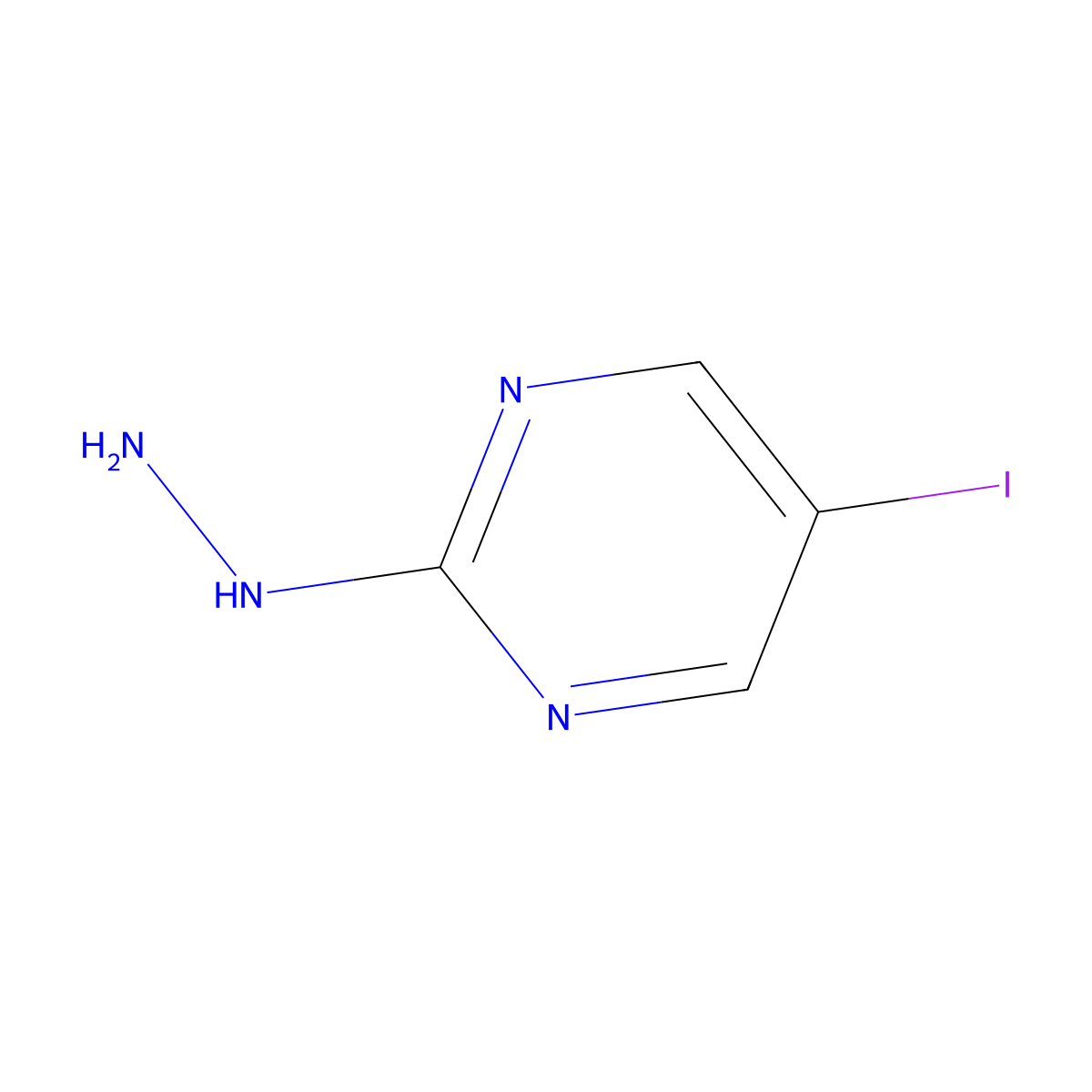 2-Hydrazinyl-5-iodopyrimidine molecular structure, CAS 63558-64-5