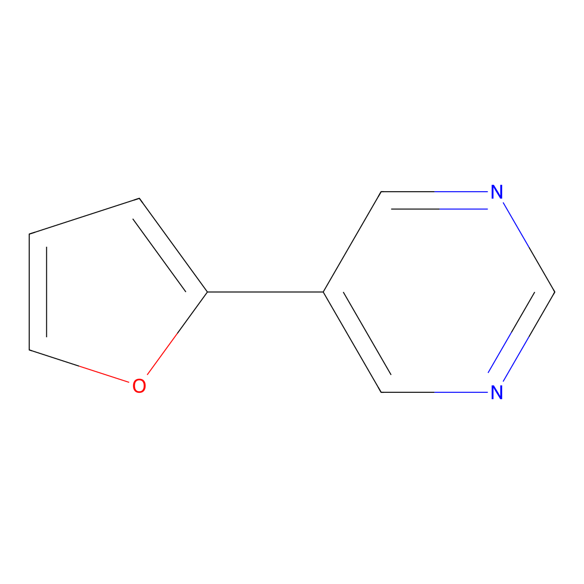 5-(Furan-2-yl)pyrimidine molecular structure, CAS 63558-71-4