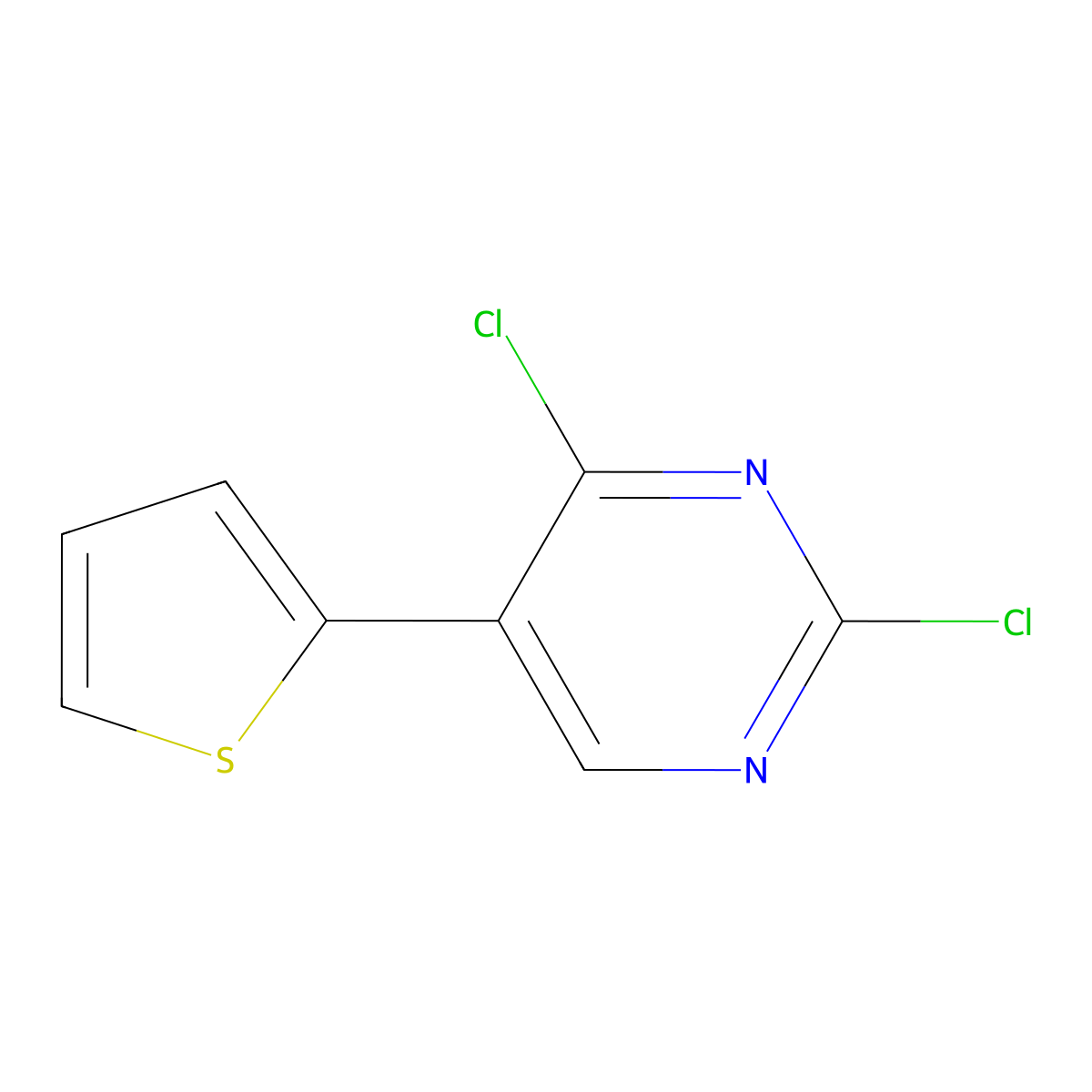 2,4-Dichloro-5-(thiophen-2-yl)pyrimidine molecular structure, CAS 63558-74-7