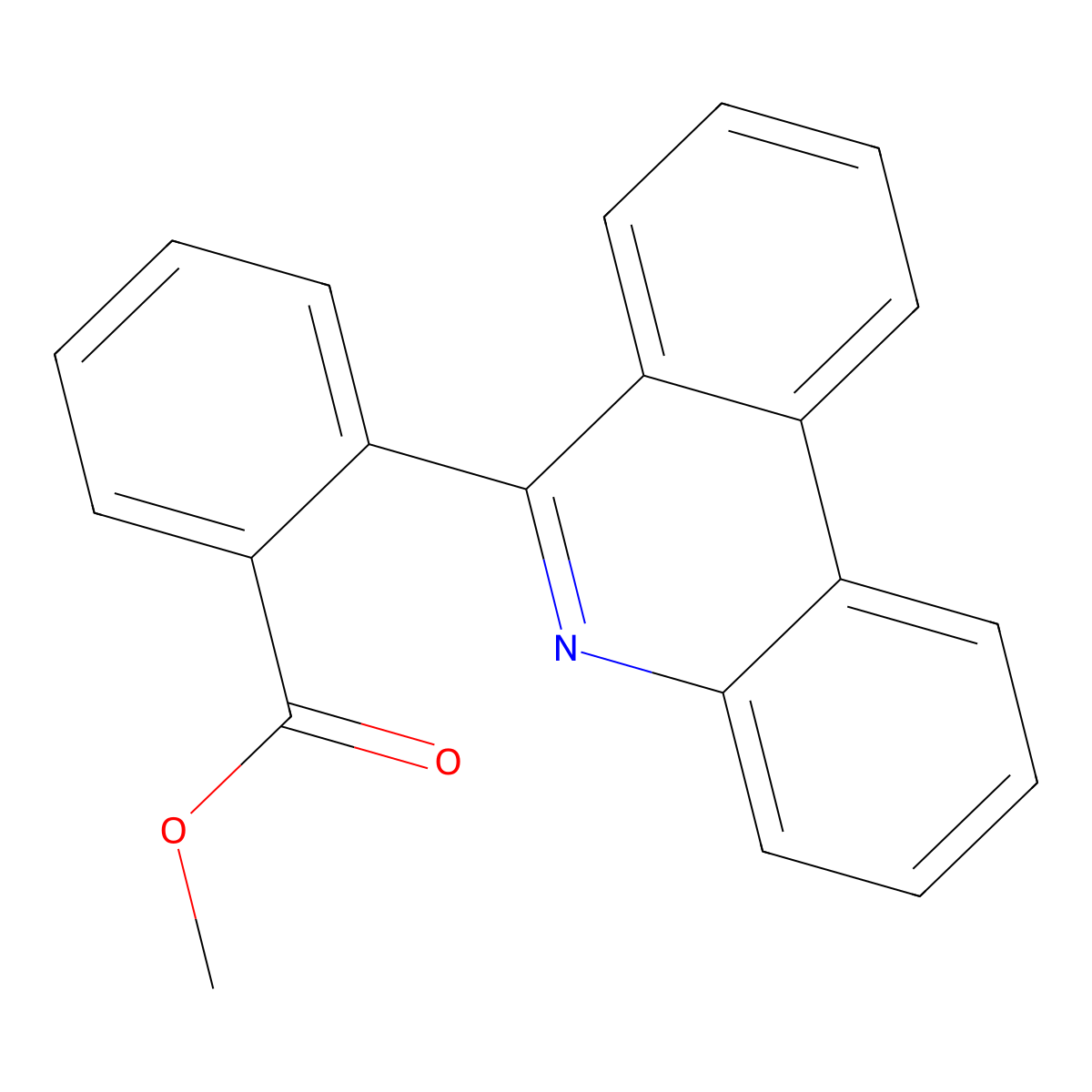 2-(Phenanthridin-6-yl)benzoic acid methyl ester molecular structure, CAS 63558-98-5