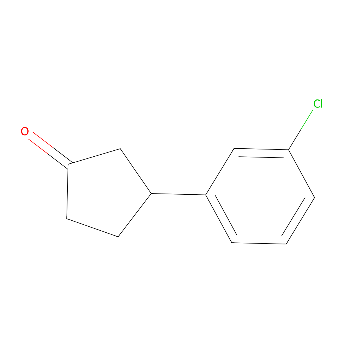 3-(3-Chlorophenyl)cyclopentan-1-one molecular structure, CAS 635682-02-9