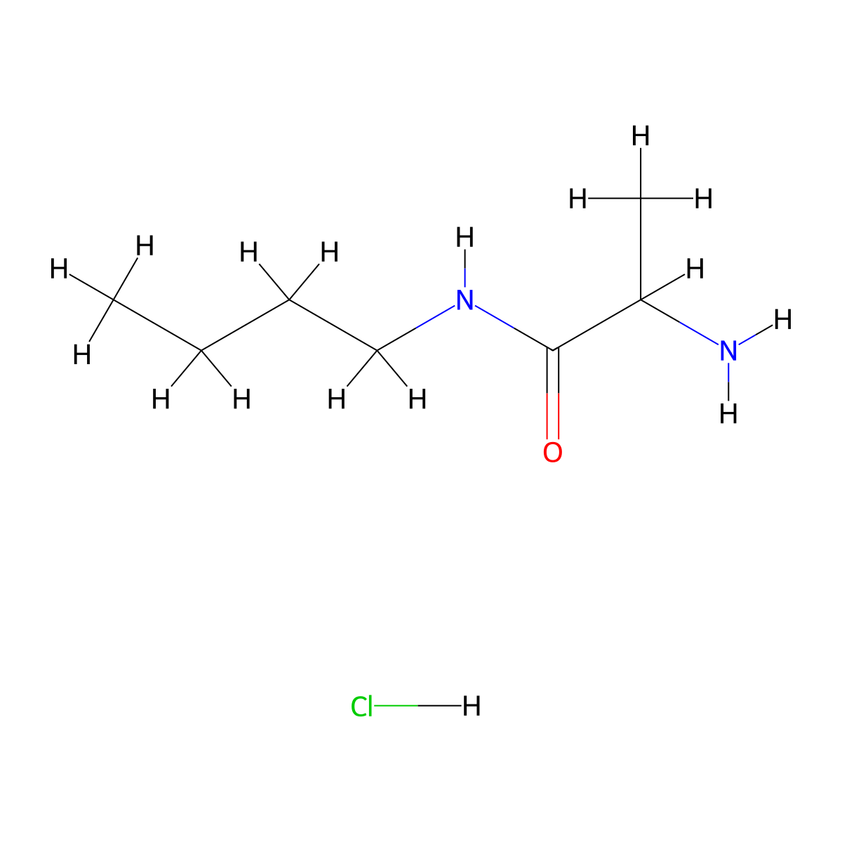 2-Amino-N-butylpropanamide hydrochloride molecular structure, CAS 635682-90-5