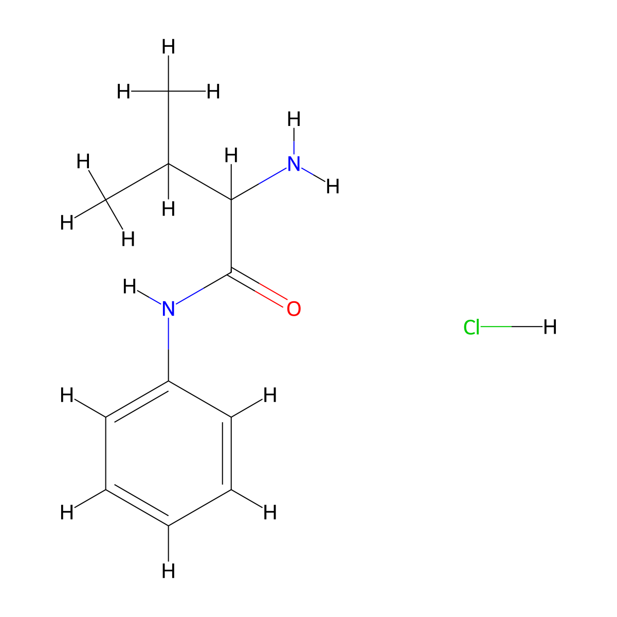 2-Amino-3-methyl-N-phenylbutanamide hydrochloride molecular structure, CAS 635682-91-6
