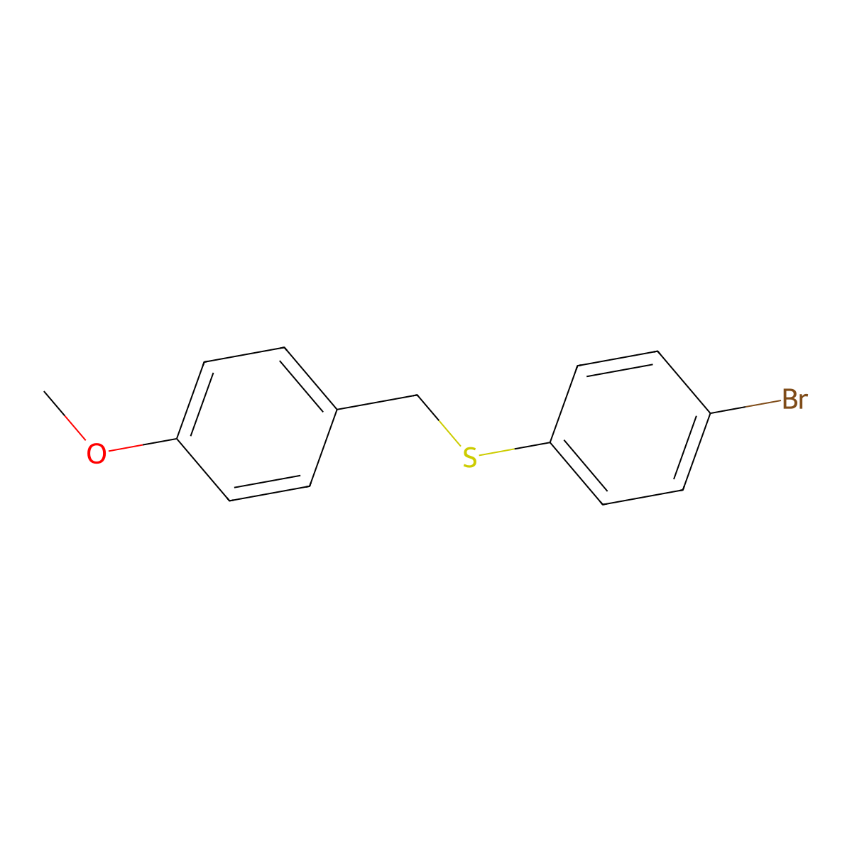 (4-Bromophenyl)(4-methoxybenzyl)sulfane molecular structure, CAS 635695-44-2