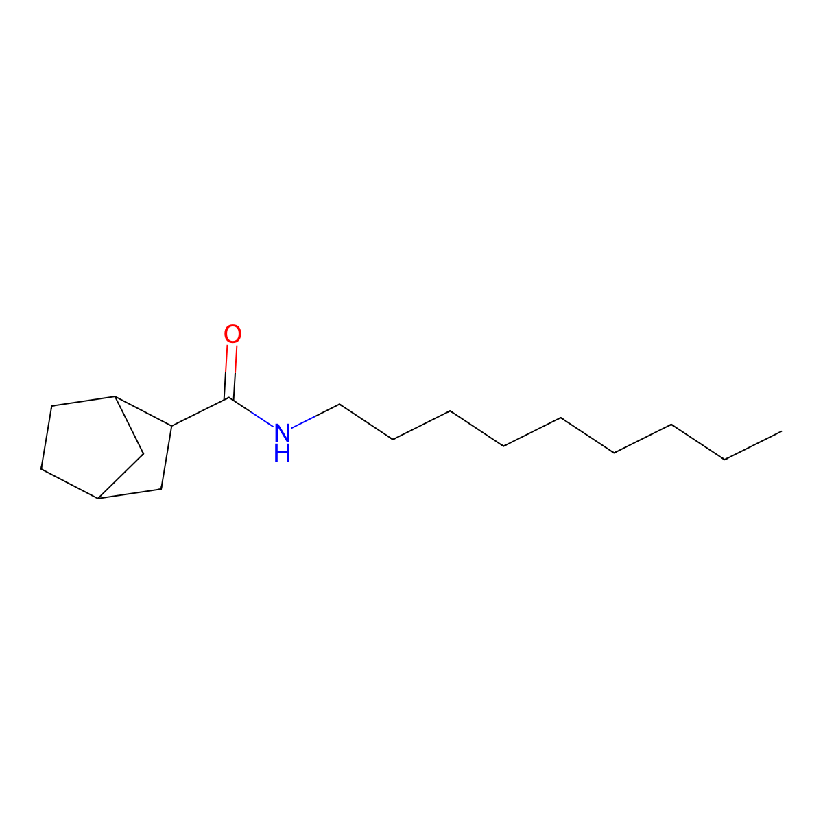 N-nonylbicyclo[2.2.1]heptane-3-carboxamide molecular structure, CAS 6357-41-1