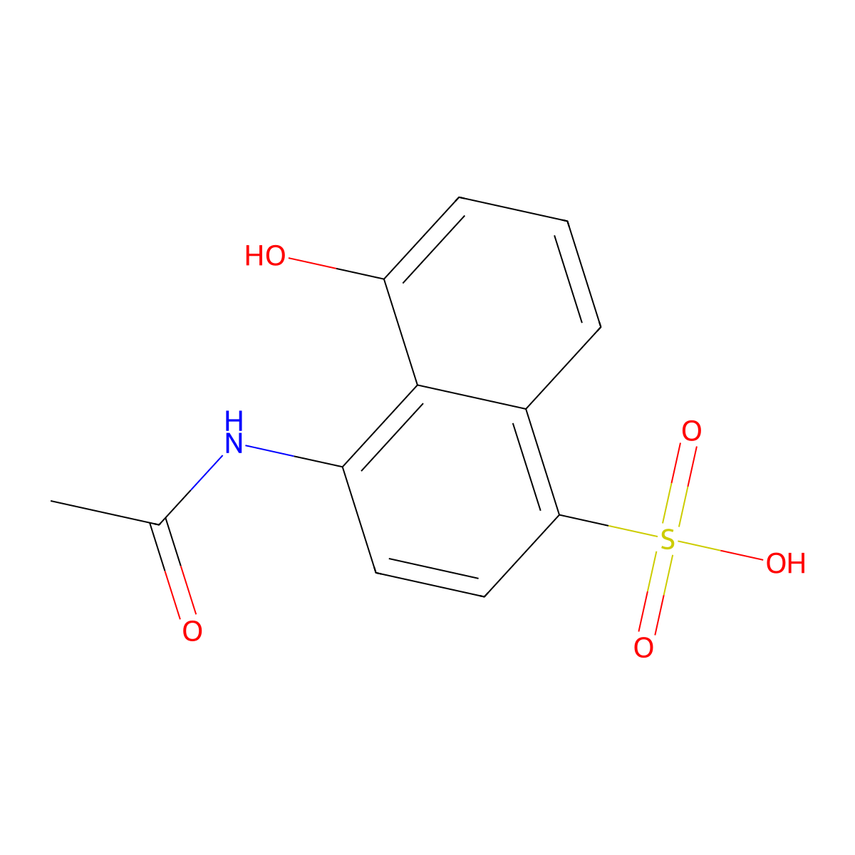 4-(Acetylamino)-5-hydroxynaphthalene-1-sulfonic acid molecular structure, CAS 6357-80-8