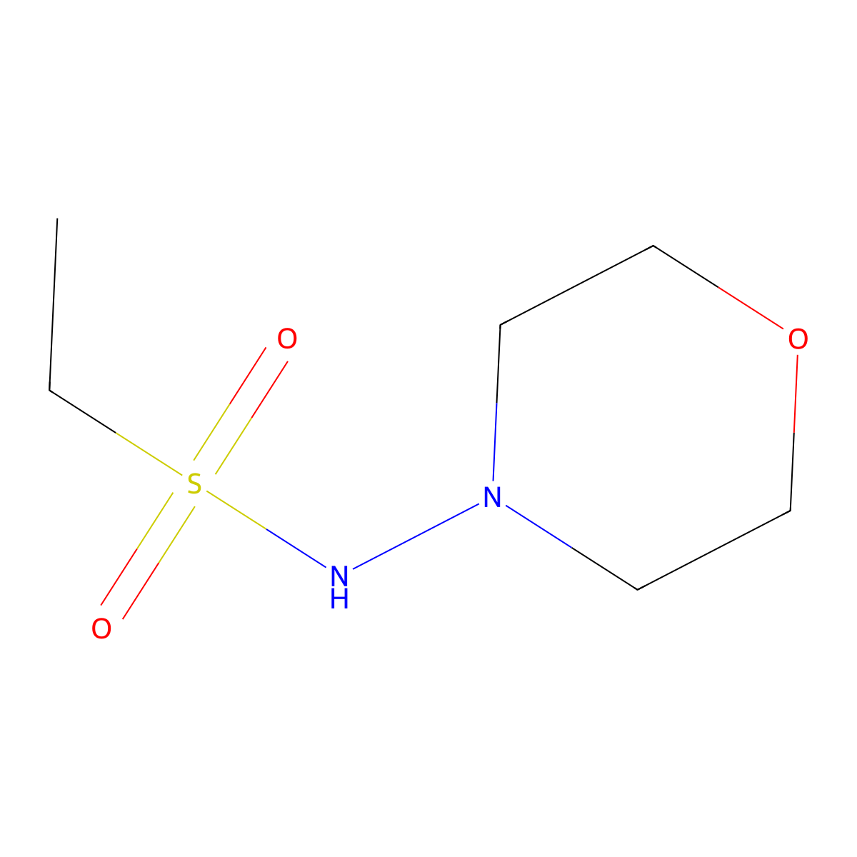 N-(morpholin-4-yl)ethanesulfonamide molecular structure, CAS 6357-89-7