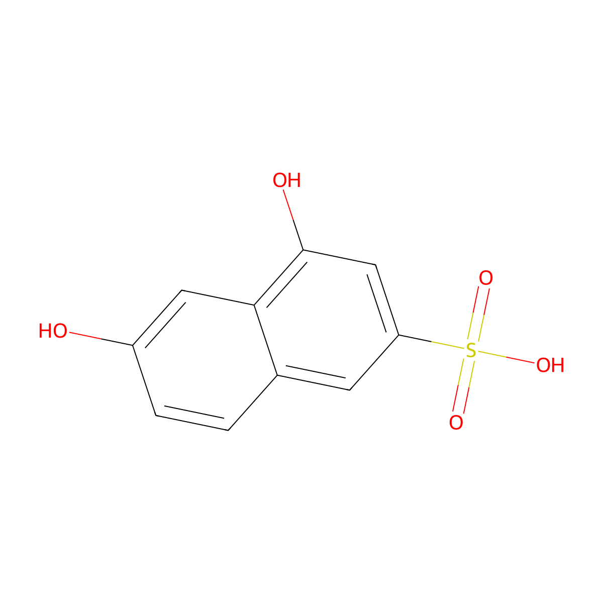 1,7-Dihydroxynaphthalene-3-sulfonic acid molecular structure, CAS 6357-93-3