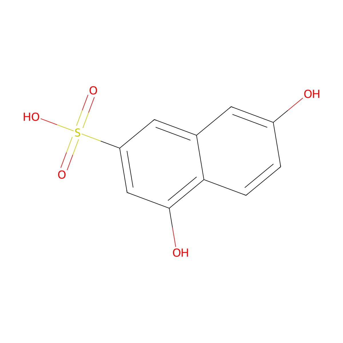 4,7-Dihydroxynaphthalene-2-sulphonic acid molecular structure, CAS 6357-94-4