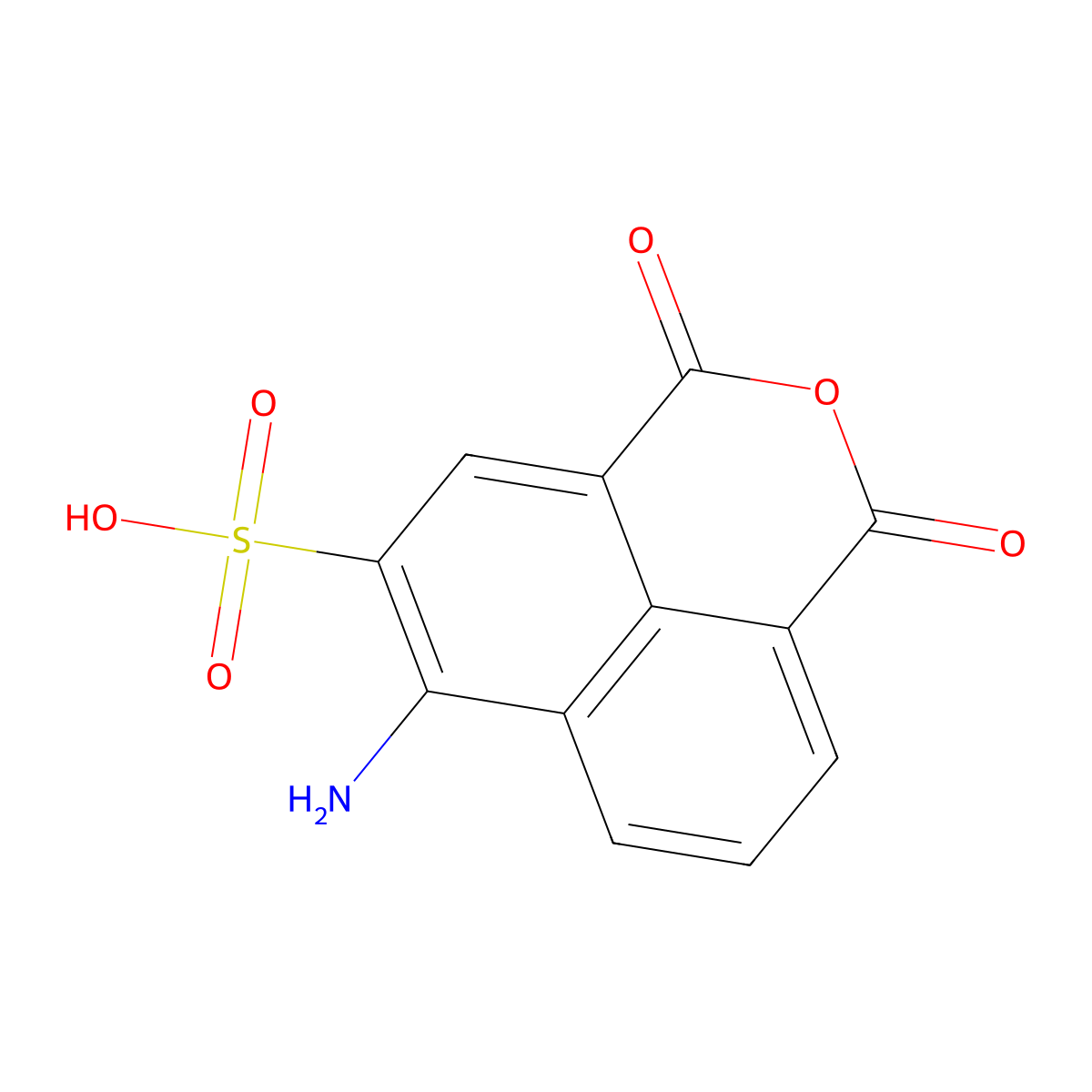 Naphthalic anhydride, 4-amino-3-sulfo- molecular structure, CAS 6357-99-9