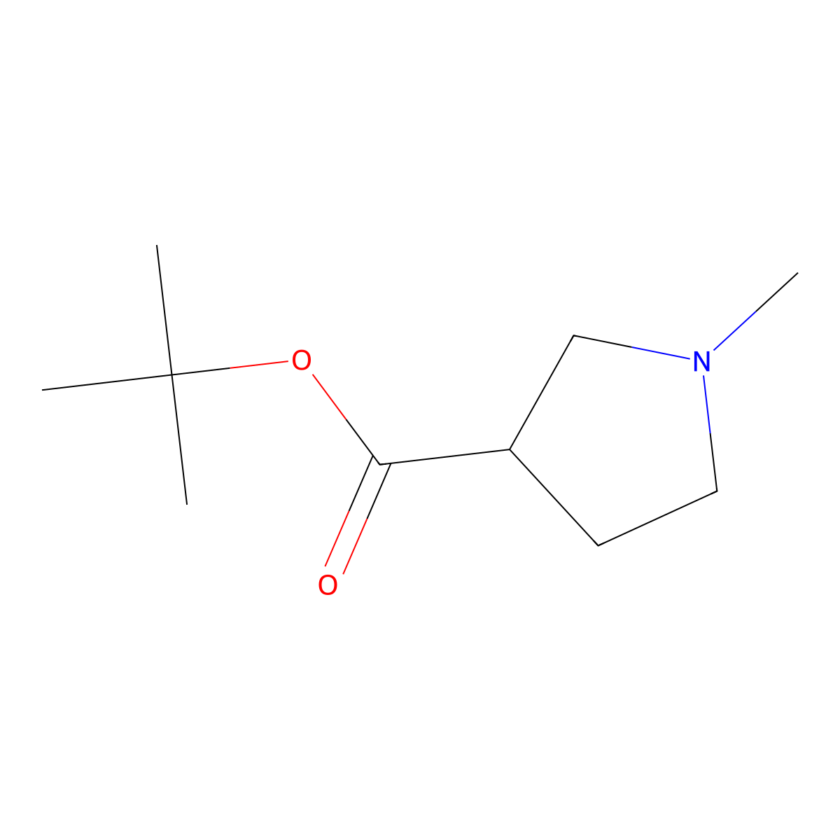 tert-Butyl 1-methylpyrrolidine-3-carboxylate molecular structure, CAS 635700-02-6