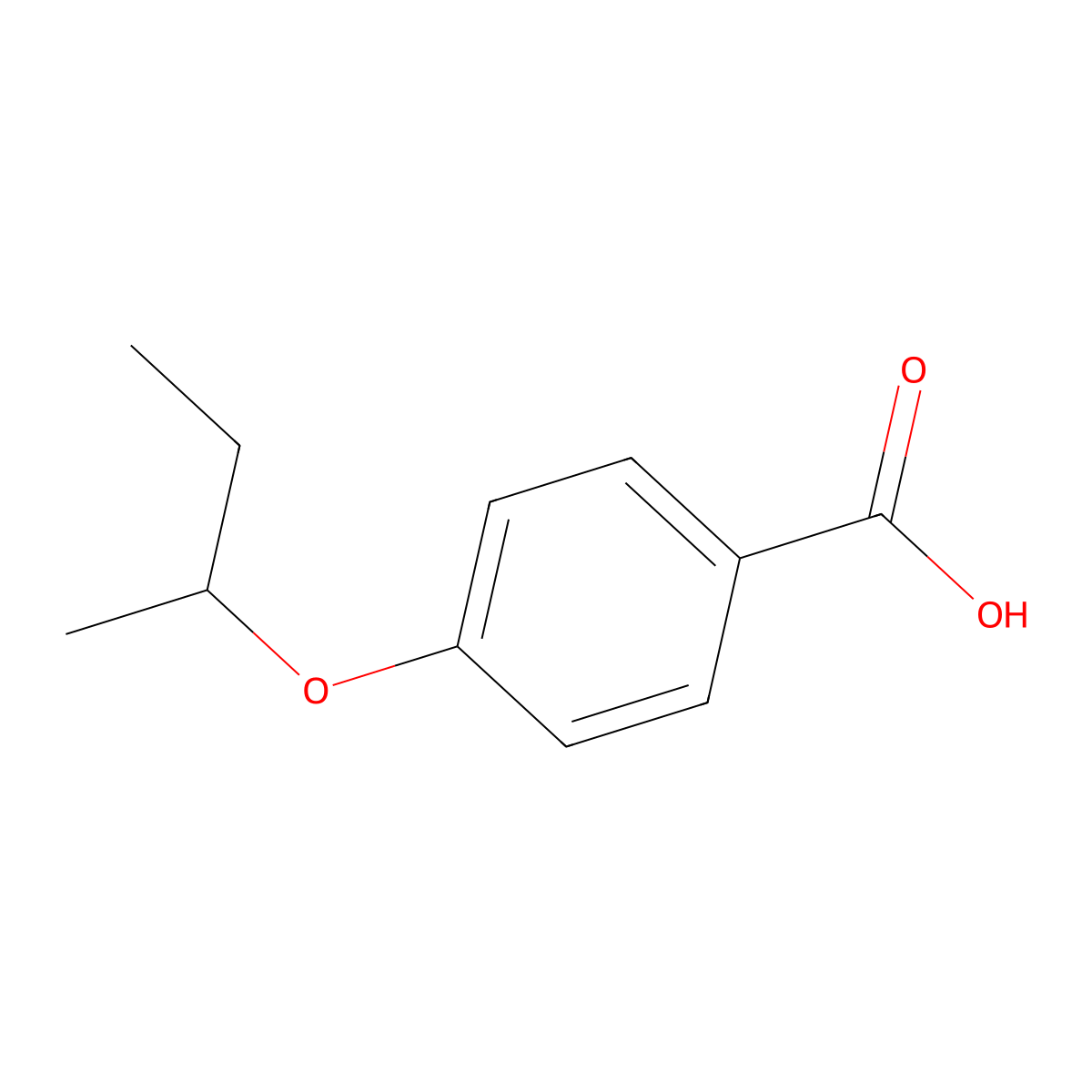 4-(2-(S)-Butoxy)benzoic acid molecular structure, CAS 635702-40-8