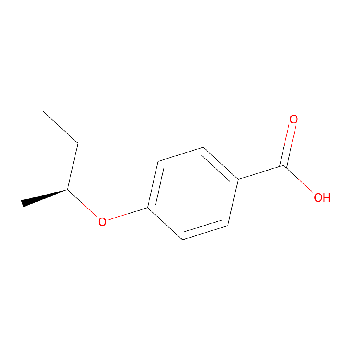 4-(2-(S)-Butoxy)benzoic acid molecular structure, CAS 635702-40-8