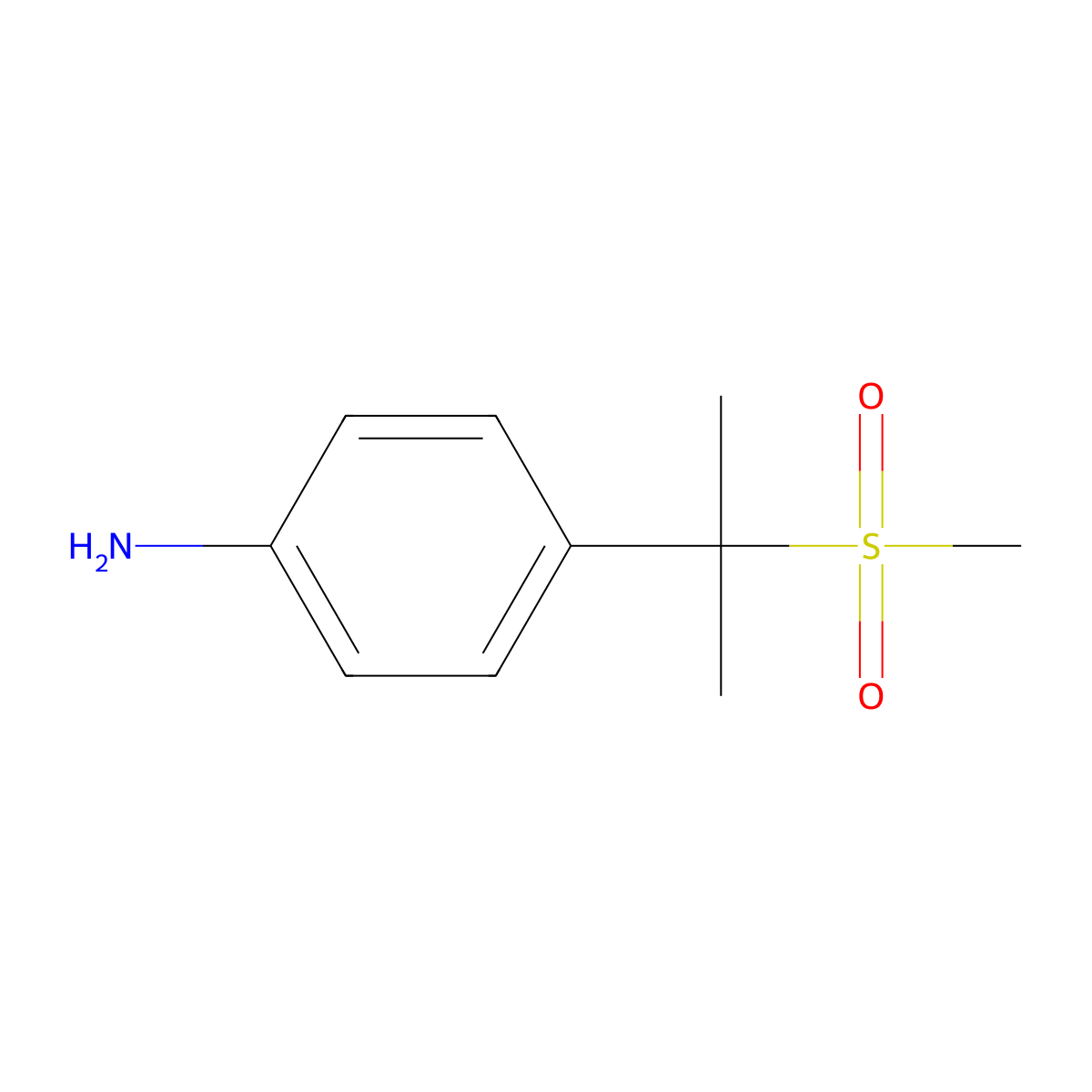 4-(2-(Methylsulfonyl)propan-2-yl)aniline molecular structure, CAS 635702-63-5