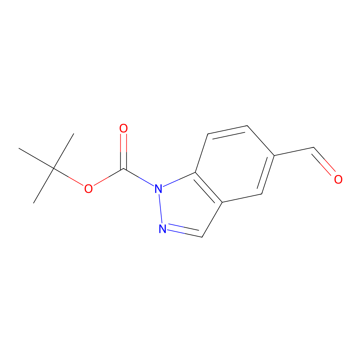 1-Boc-Indazole-5-Carboxaldehyde molecular structure, CAS 635713-71-2