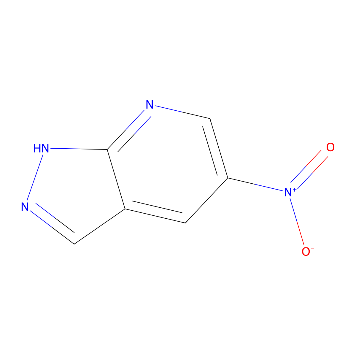 5-nitro-1H-pyrazolo[3,4-b]pyridine molecular structure, CAS 63572-73-6