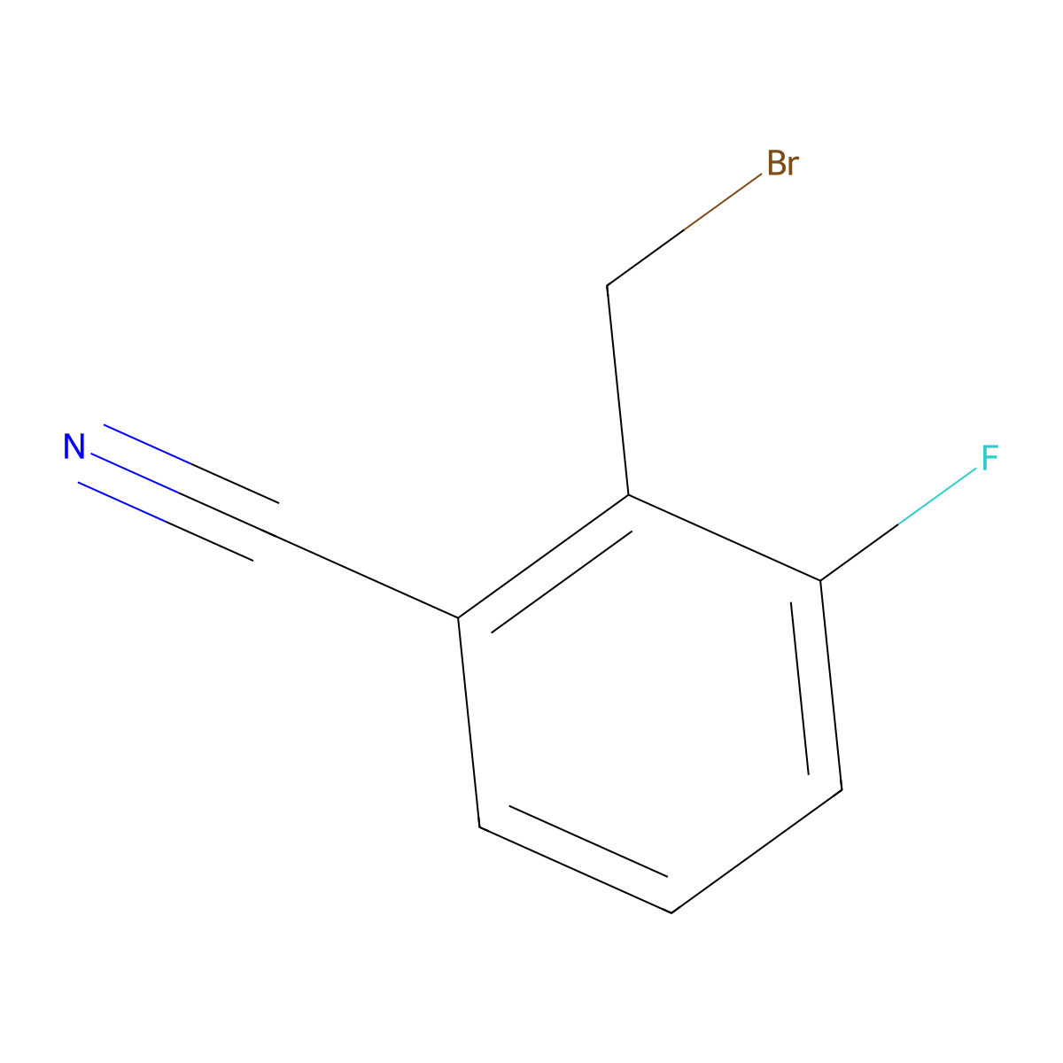2-(Bromomethyl)-3-fluorobenzonitrile molecular structure, CAS 635723-84-1