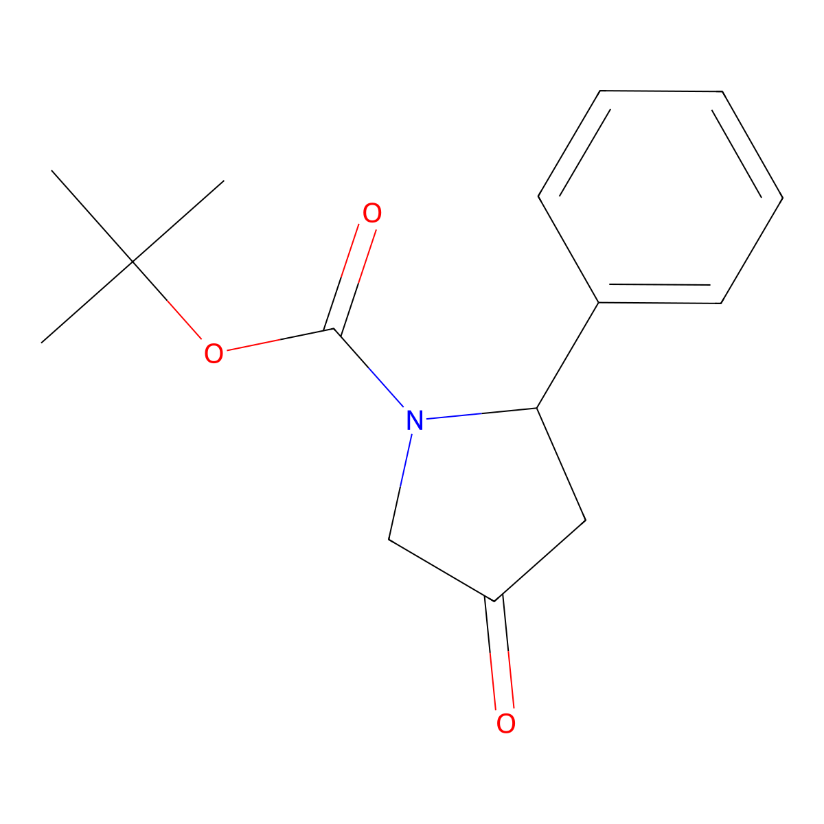 (S)-tert-Butyl 4-oxo-2-phenylpyrrolidine-1-carboxylate molecular structure, CAS 635724-46-8