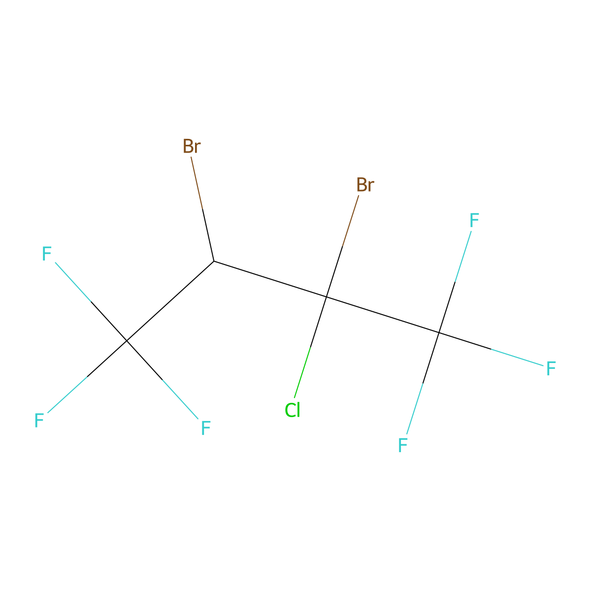 2,3-Dibromo-2-chloro-1,1,1,4,4,4-hexafluorobutane molecular structure, CAS 63573-66-0