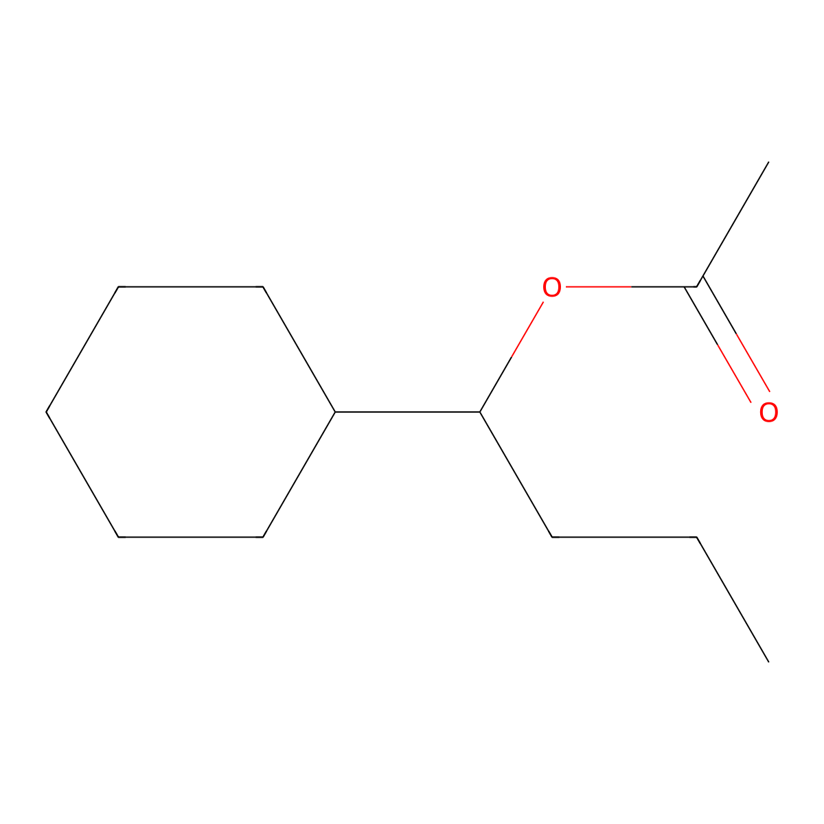 Cyclohexanemethanol, alpha-propyl-, 1-acetate molecular structure, CAS 63573-84-2