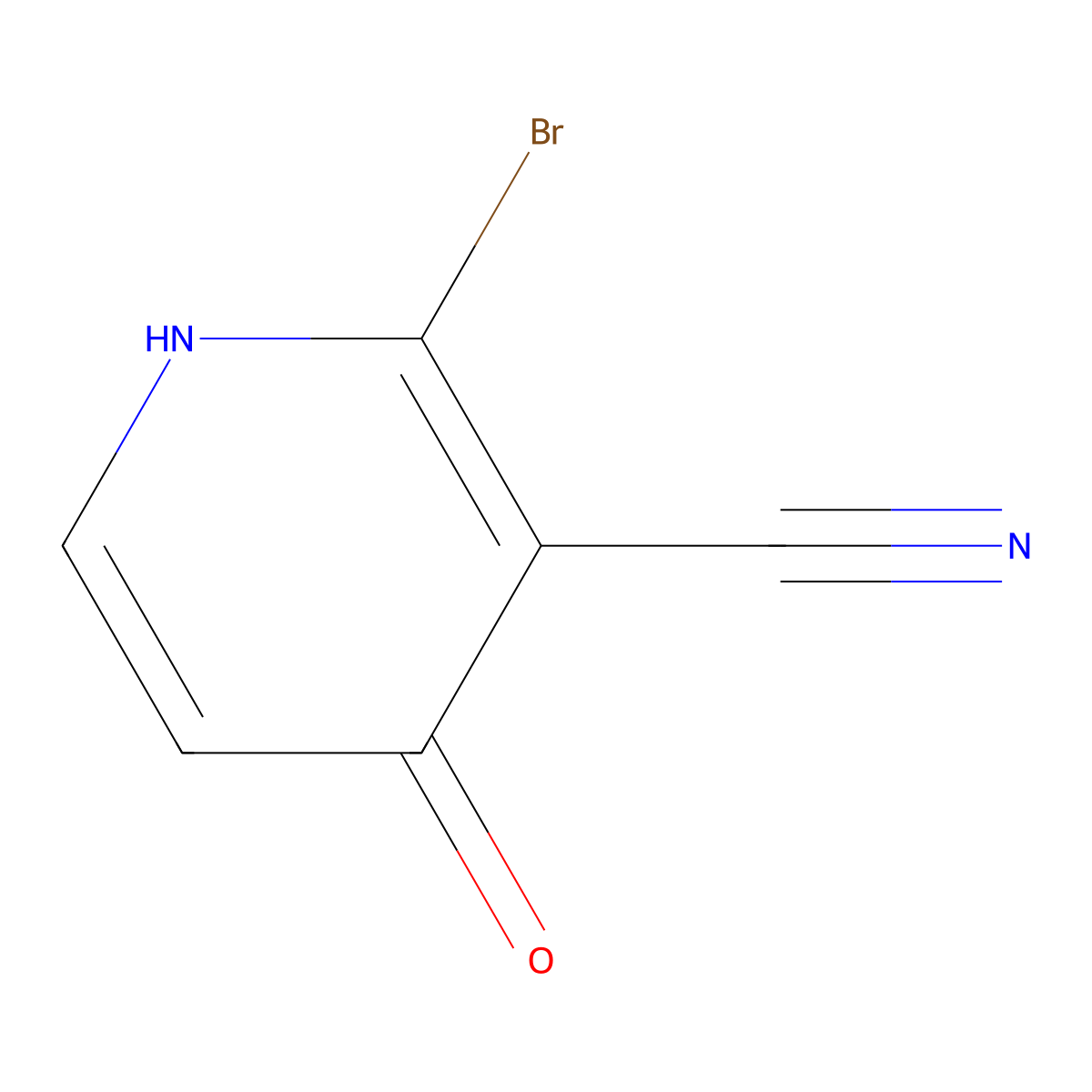 2-Bromo-4-hydroxynicotinonitrile molecular structure, CAS 635731-97-4