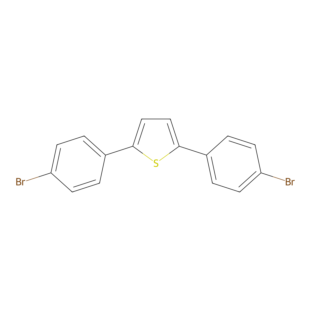 2,5-Bis(4-bromophenyl)thiophene molecular structure, CAS 63574-85-6