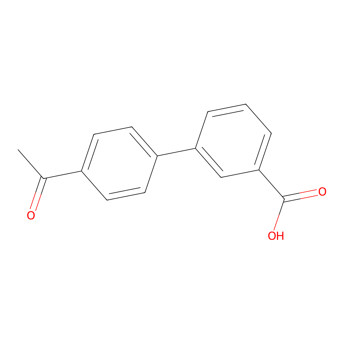 4'-Acetylbiphenyl-3-carboxylic acid molecular structure, CAS 635757-61-8