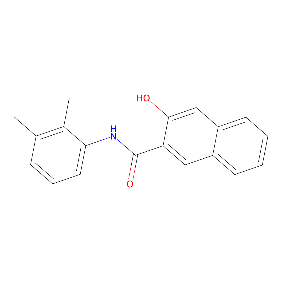 N-(2,3-Dimethylphenyl)-3-hydroxy-2-naphthamide molecular structure, CAS 6358-02-7