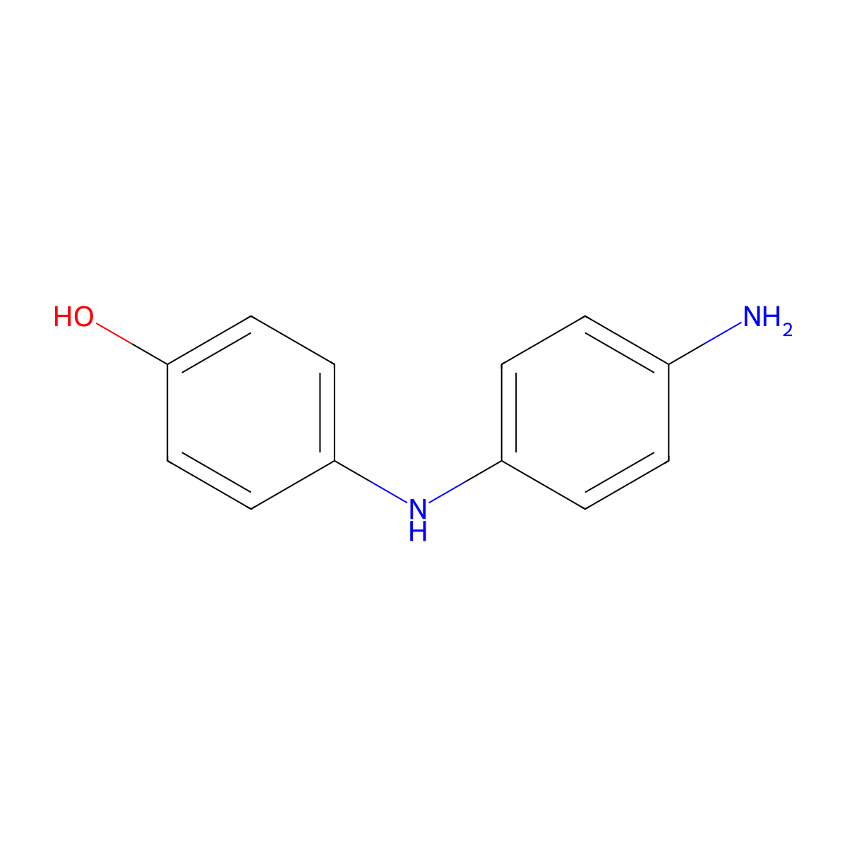 Phenol, 4-[(4-aminophenyl)amino]- molecular structure, CAS 6358-03-8