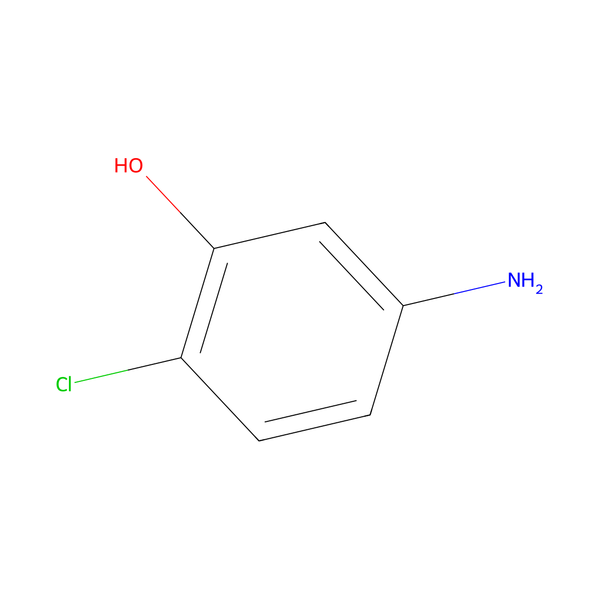 5-Amino-2-chlorophenol molecular structure, CAS 6358-06-1